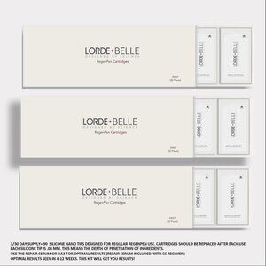 3 pack = 90 Regular * Lorde + Belle RegenPen Daily Cartridges NIB. Sealed